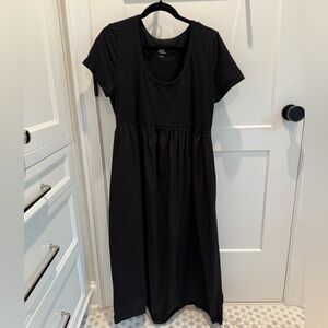 GAP Black Maternity Mixed Media Maxi Dress